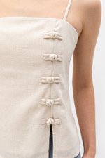 YARIN MANDARIN BUTTON CAMISOLE CHEONGSAM TOP YARIN MANDARIN BUTTON CAMISOLE CHEONGSAM TOP