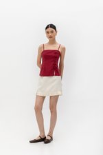 YARIN MANDARIN BUTTON CAMISOLE CHEONGSAM TOP YARIN MANDARIN BUTTON CAMISOLE CHEONGSAM TOP