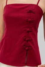YARIN MANDARIN BUTTON CAMISOLE CHEONGSAM TOP YARIN MANDARIN BUTTON CAMISOLE CHEONGSAM TOP