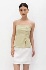 YARIN MANDARIN BUTTON CAMISOLE CHEONGSAM TOP YARIN MANDARIN BUTTON CAMISOLE CHEONGSAM TOP