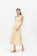 NALLA LINEN MIDI DRESS