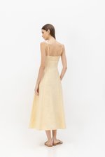 NALLA LINEN MIDI DRESS