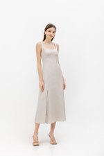 NALLA LINEN MIDI DRESS