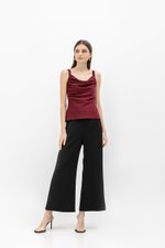 ELLIANA COWL SATIN TOP