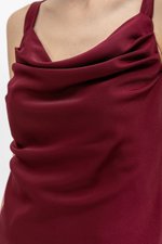 ELLIANA COWL SATIN TOP