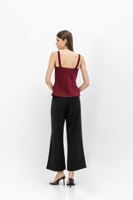 ELLIANA COWL SATIN TOP