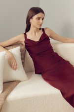 ELLIANA COWL SATIN TOP