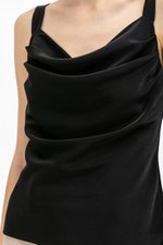 ELLIANA COWL SATIN TOP