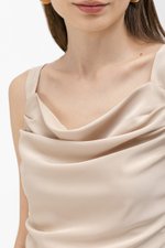 ELLIANA COWL SATIN TOP