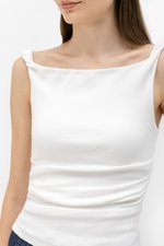 KASSIE OFF SHOULDER TWIST RUCHED TOP