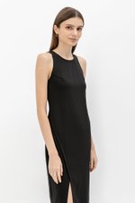 SAVINA ASYMMETRIC SHEATH MIDI DRESS