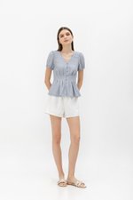 MIELLE PIN TUCK BUTTONDOWN TOP