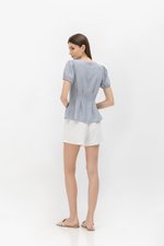 MIELLE PIN TUCK BUTTONDOWN TOP