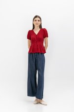 MIELLE PIN TUCK BUTTONDOWN TOP