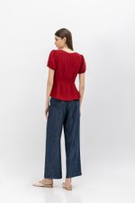 MIELLE PIN TUCK BUTTONDOWN TOP