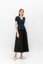 MIELLE PIN TUCK BUTTONDOWN TOP