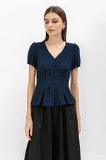 MIELLE PIN TUCK BUTTONDOWN TOP
