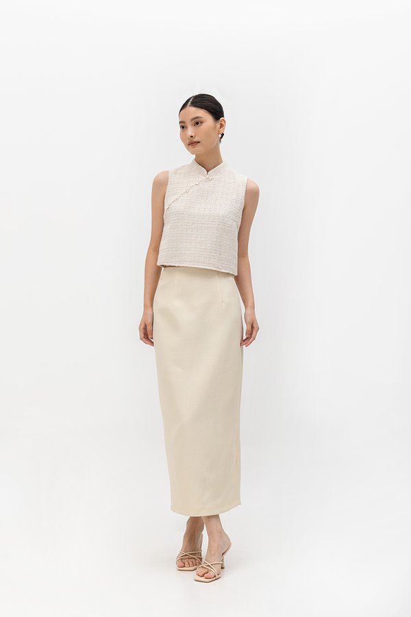 AYUMI TWEED PENCIL SKIRT (PETITE)