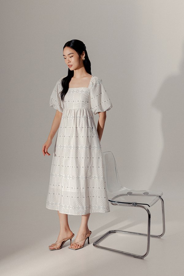 MARRAKESH PRINTED PUFF SLEEVE DRESS