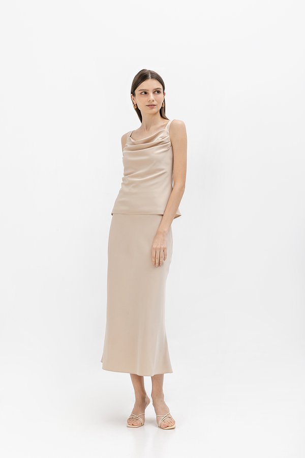 ESTELLA SATIN BIAS SKIRT