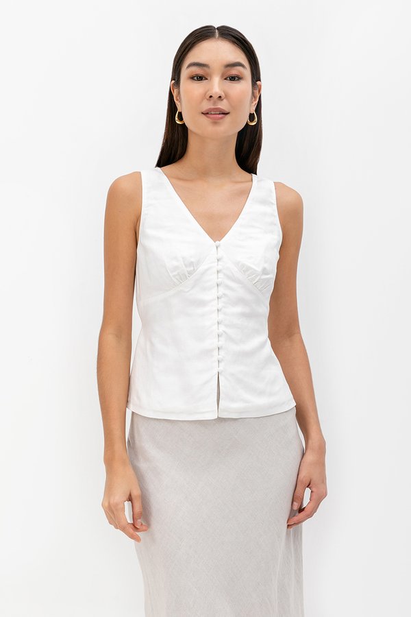 IRINA BUTTONDOWN LINEN TOP IRINA BUTTONDOWN LINEN TOP