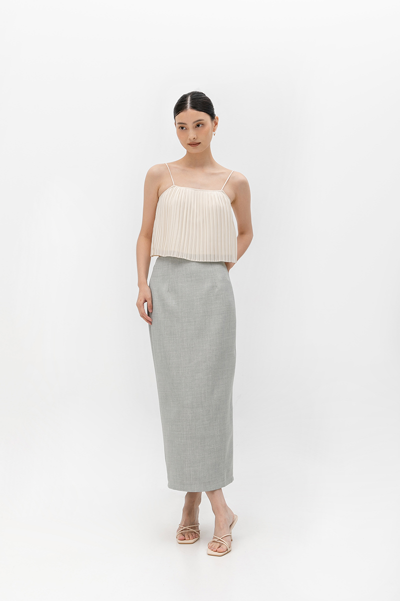 AYUMI TWEED PENCIL SKIRT