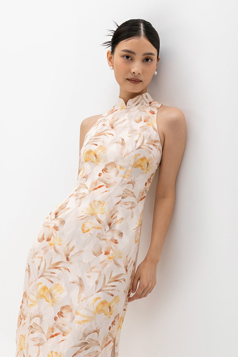 VELDA FLORAL CHEONGSAM DRESS VELDA FLORAL CHEONGSAM DRESS