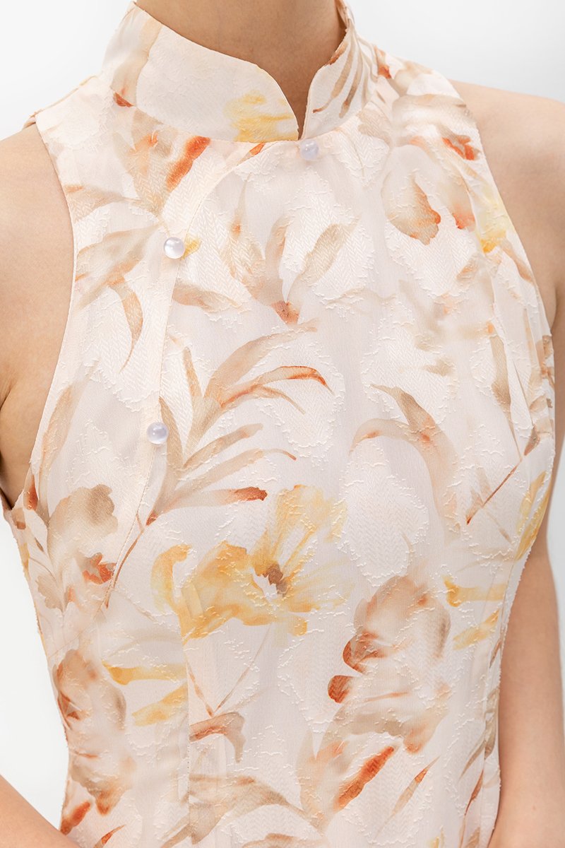 VELDA FLORAL CHEONGSAM DRESS VELDA FLORAL CHEONGSAM DRESS