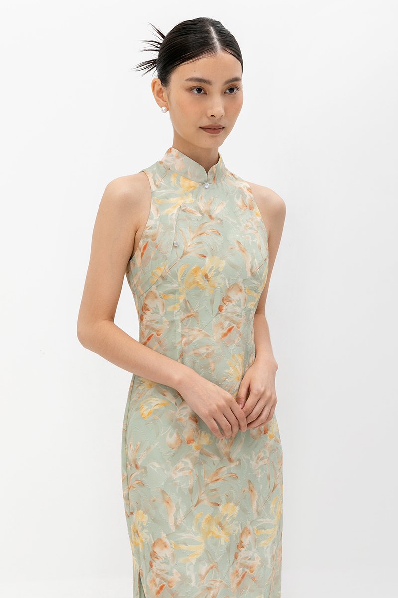 VELDA FLORAL CHEONGSAM DRESS VELDA FLORAL CHEONGSAM DRESS