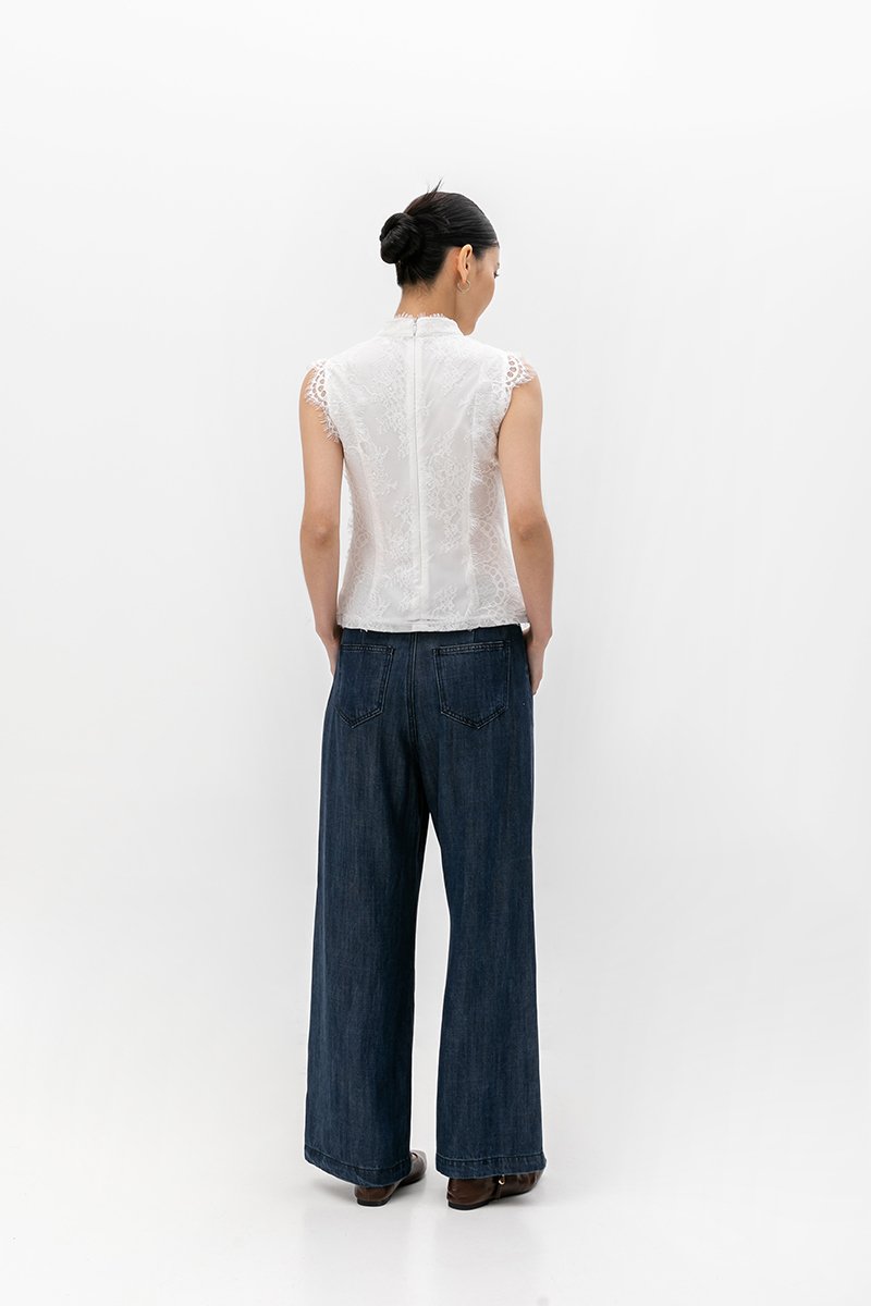 KERINA MESH LACE CHEONGSAM TOP
