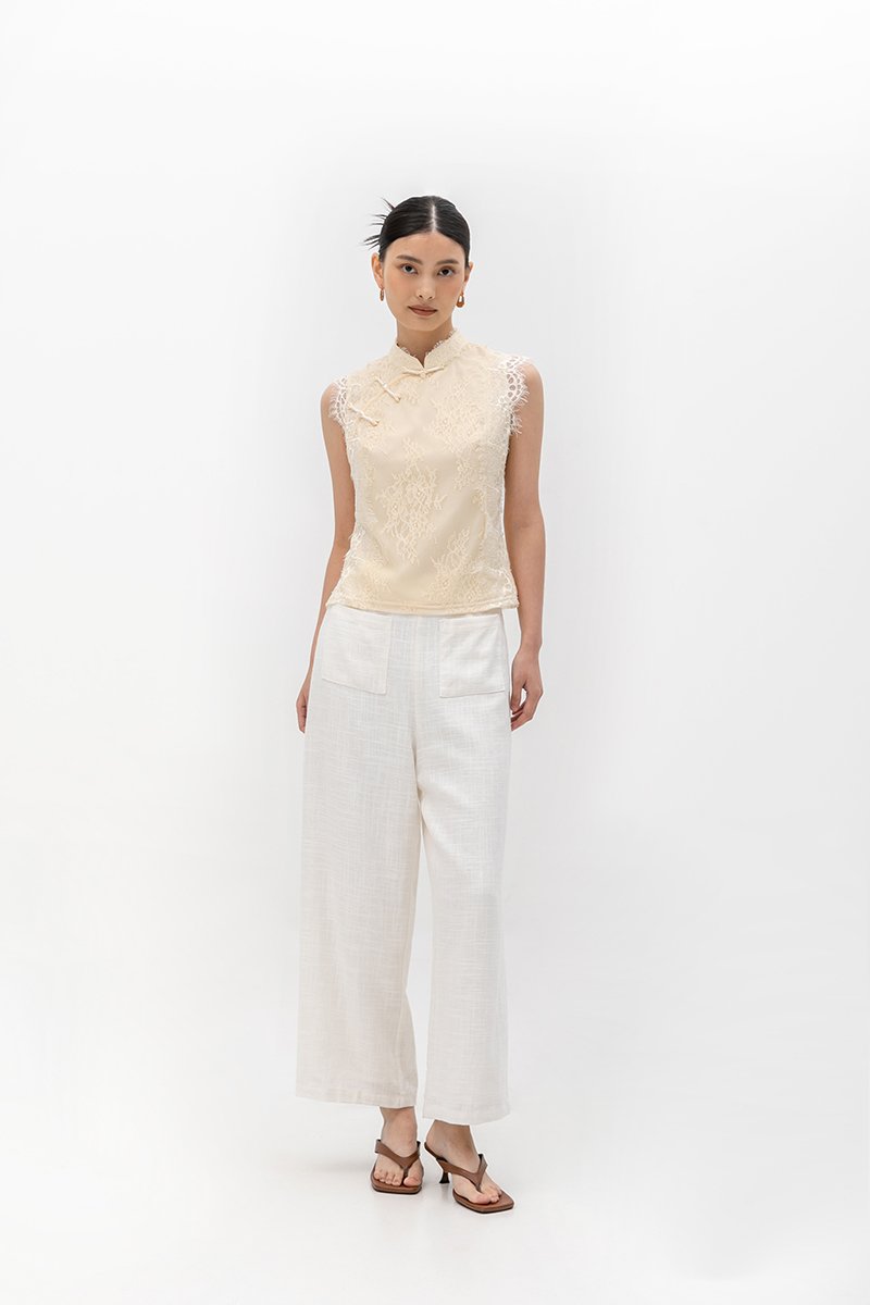 KERINA MESH LACE CHEONGSAM TOP