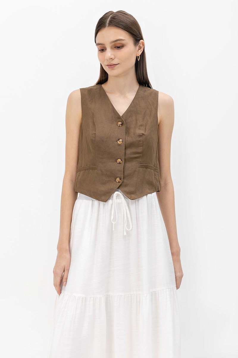 SEINE TIERED DRAWSTRING MAXI SKIRT