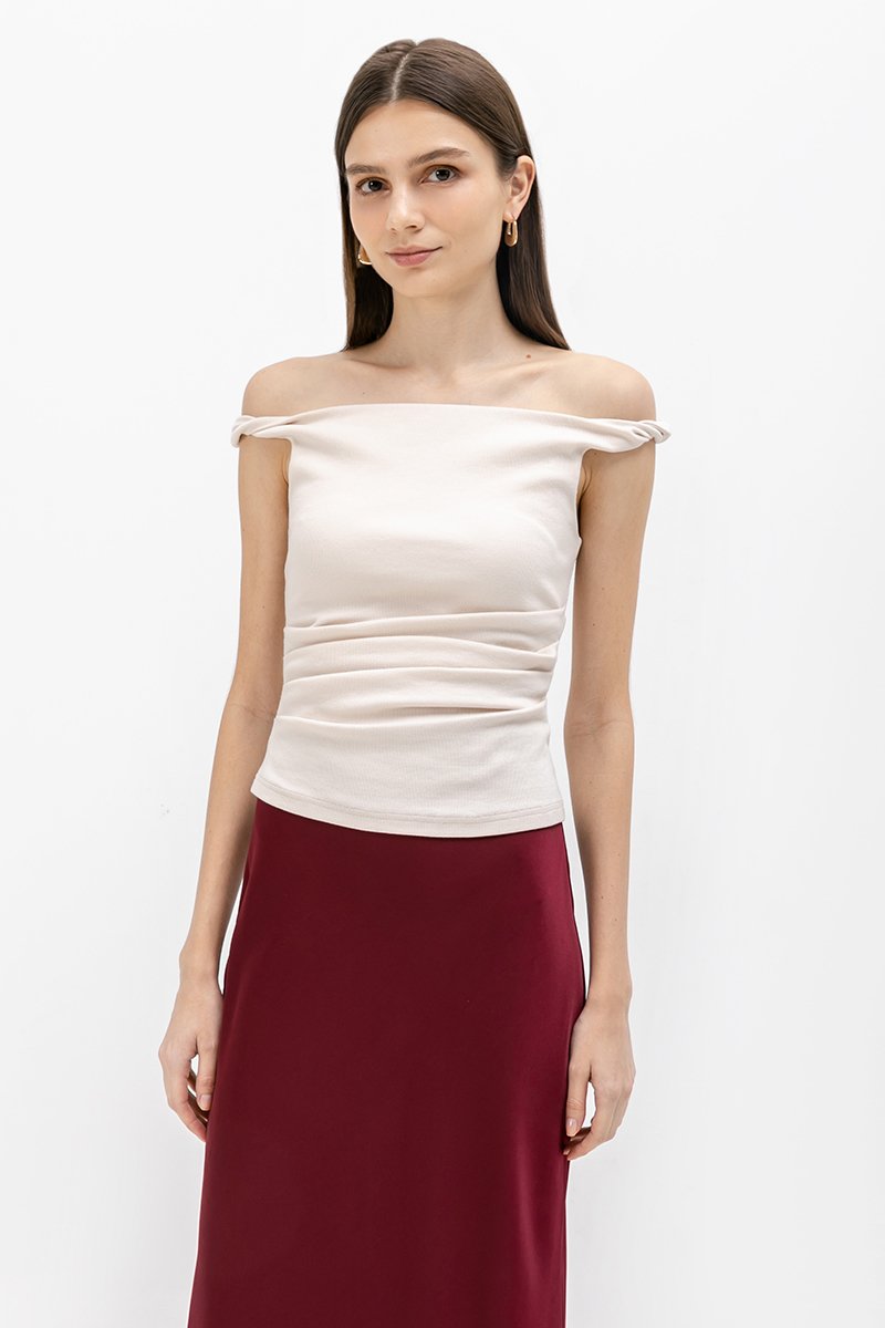 ESTELLA SATIN BIAS SKIRT