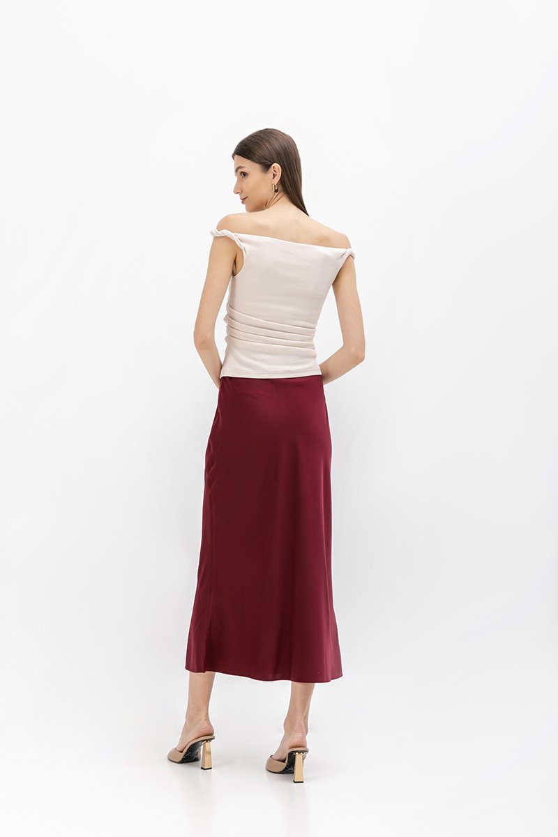 ESTELLA SATIN BIAS SKIRT