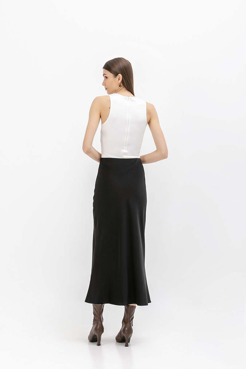 ESTELLA SATIN BIAS SKIRT