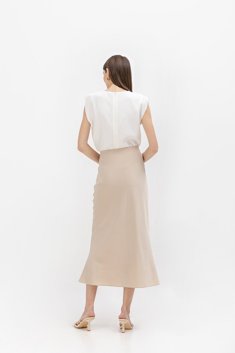 ESTELLA SATIN BIAS SKIRT