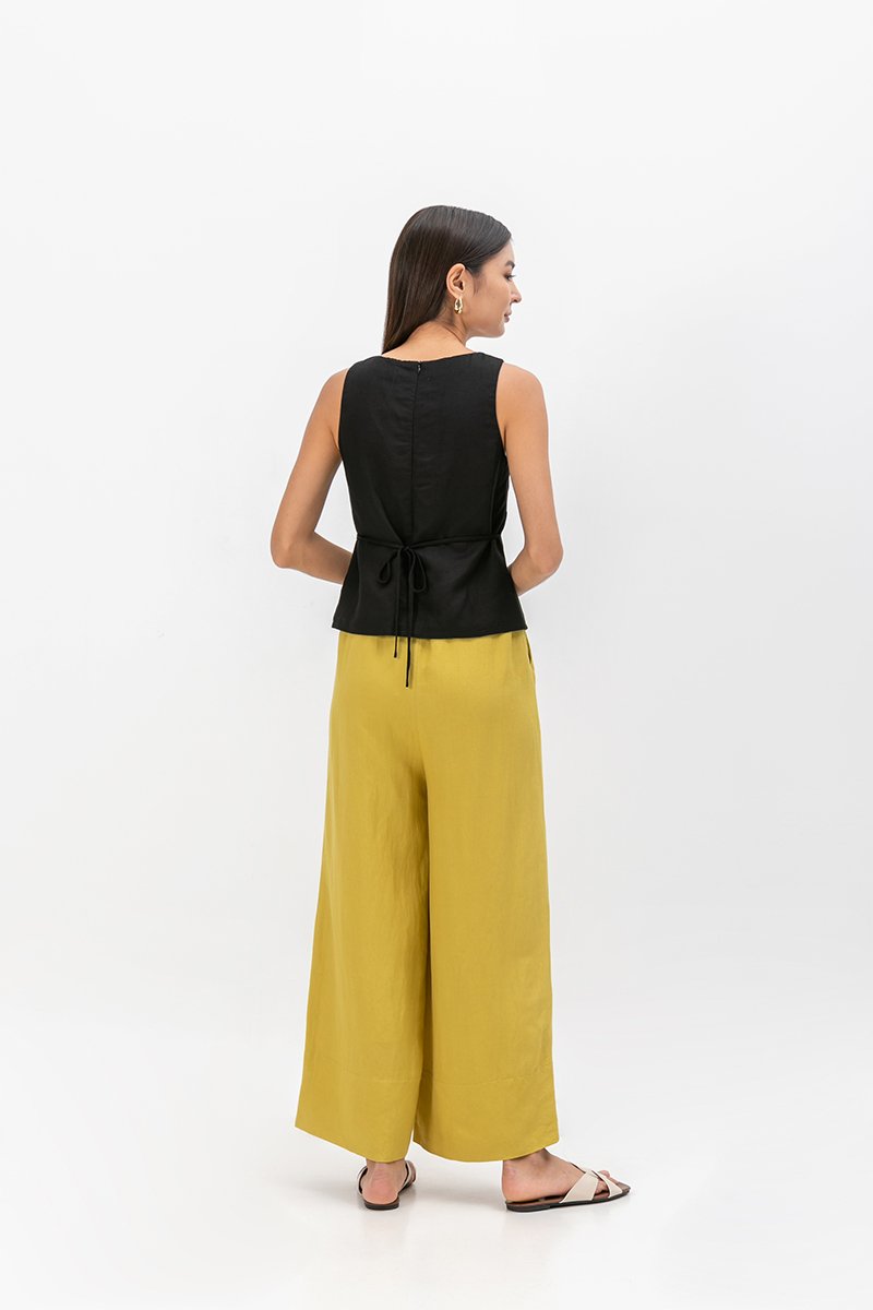 IRINA BUTTONDOWN LINEN TOP