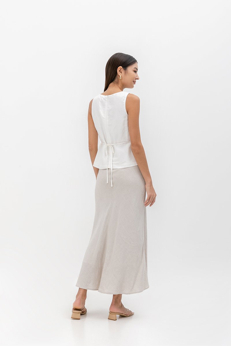 IRINA BUTTONDOWN LINEN TOP