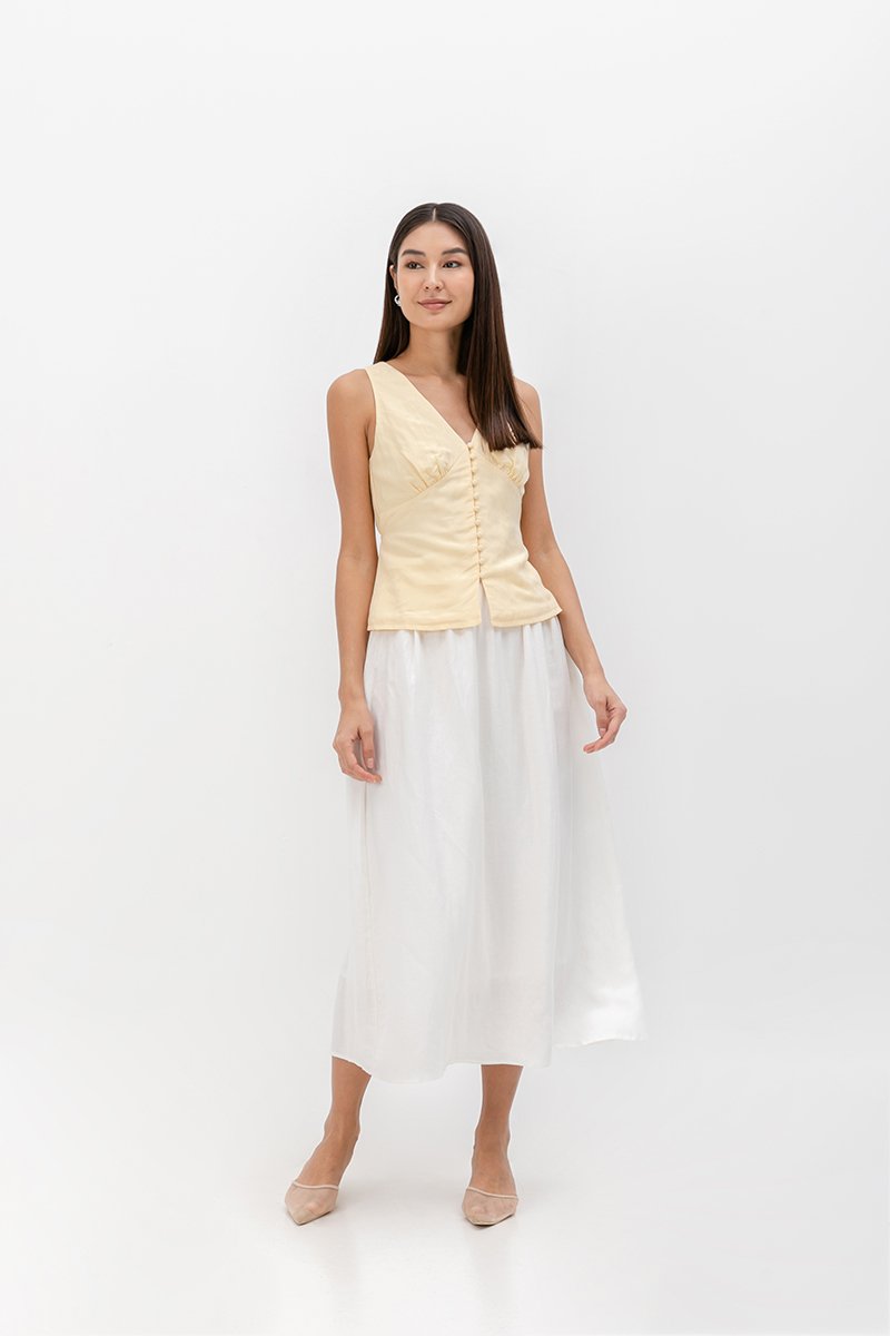 IRINA BUTTONDOWN LINEN TOP