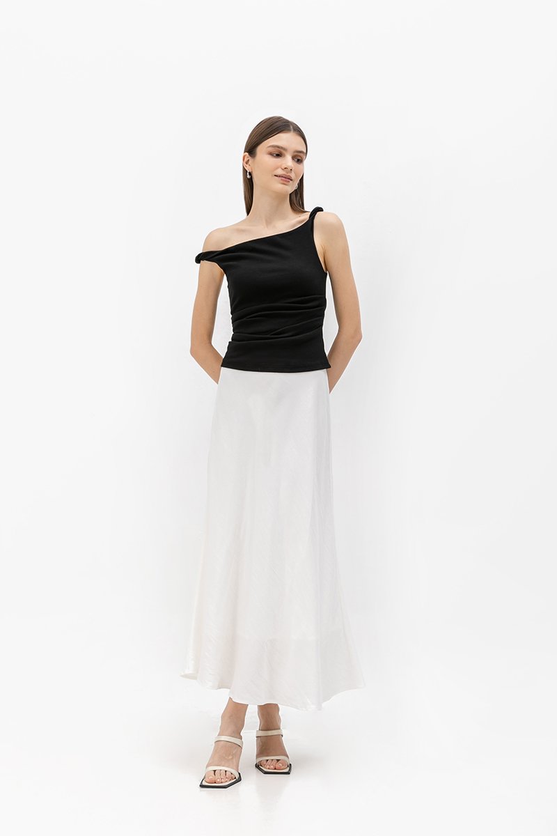 KASSIE OFF SHOULDER TWIST RUCHED TOP