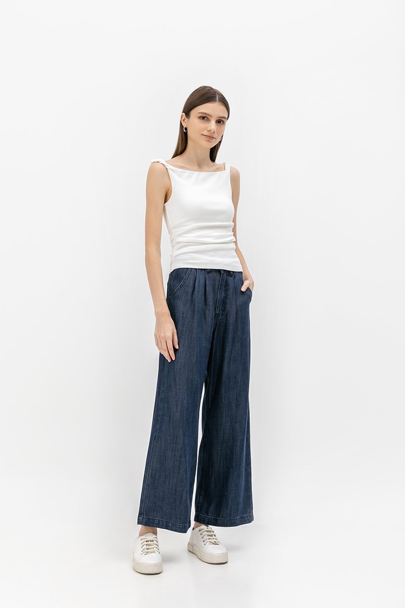 KASSIE OFF SHOULDER TWIST RUCHED TOP