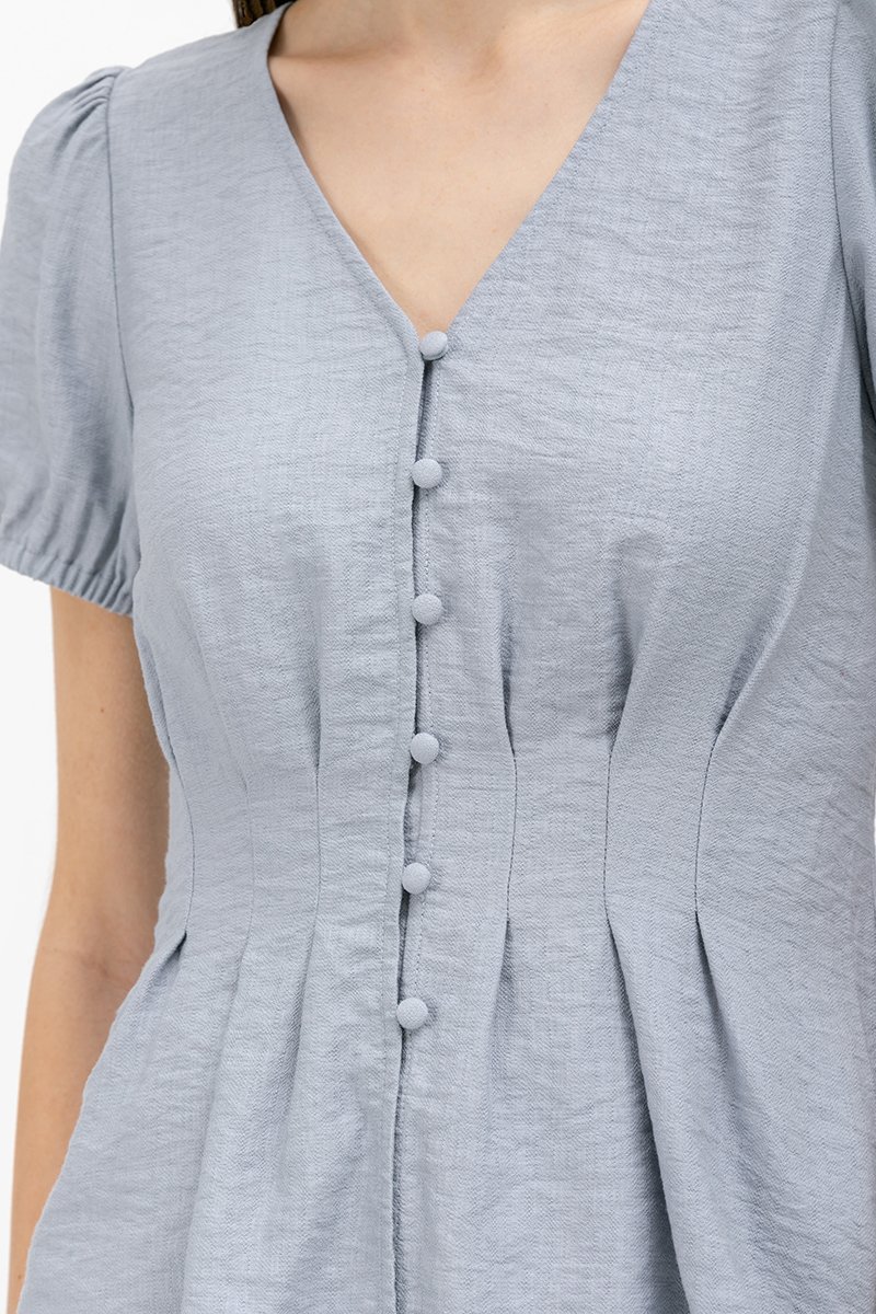 MIELLE PIN TUCK BUTTONDOWN TOP