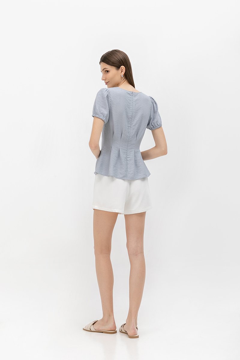 MIELLE PIN TUCK BUTTONDOWN TOP
