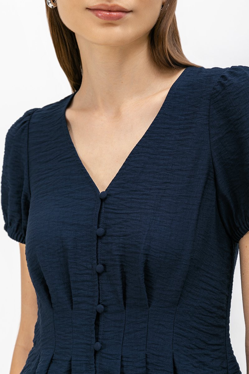 MIELLE PIN TUCK BUTTONDOWN TOP