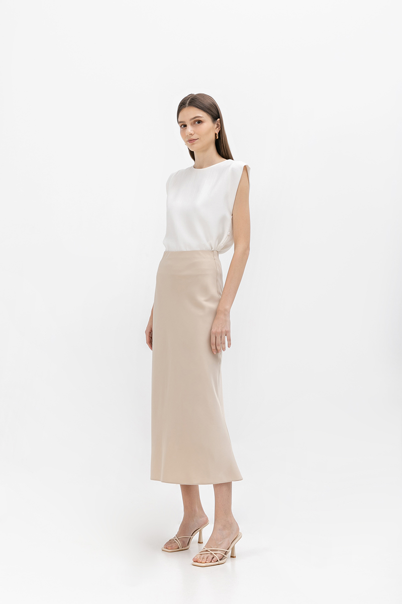 ESTELLA SATIN BIAS SKIRT