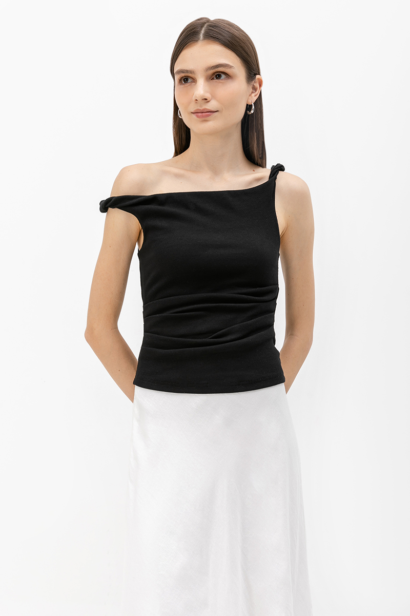 KASSIE OFF SHOULDER TWIST RUCHED TOP