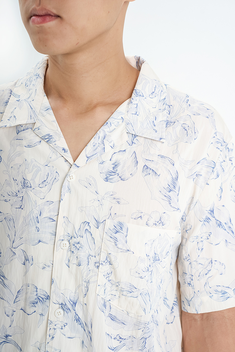 RYLAN FLORAL PRINT UNISEX BUTTONDOWN SHIRT