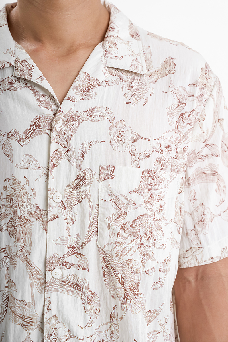 RYLAN FLORAL PRINT UNISEX BUTTONDOWN SHIRT