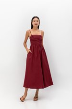 KIEVA PLEATED CHEST CAMISOLE MAXI DRESS