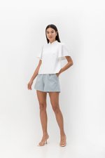 KENDALL FLUTTER SLEEVE CHEONGSAM TOP KENDALL FLUTTER SLEEVE CHEONGSAM TOP